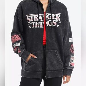 Stranger Things Black Graphic Hoodie poster hoodie Stranger things 5